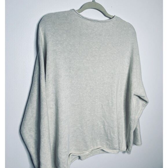 J Jill Pure Jill Oatmeal V Neck Long Sleeve Pullover Minimalist Cozy Sweater L - Picture 10 of 10